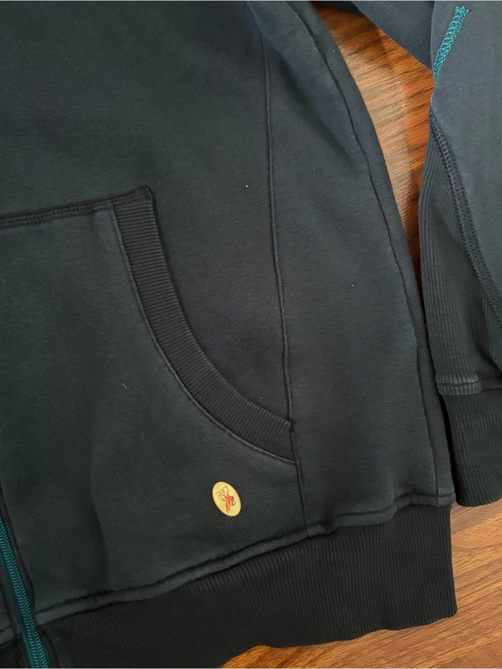 Y2K 2000s Liverpool FC Adidas Sample 1/1 Black Zip Up Hoodie Teamgeist Football